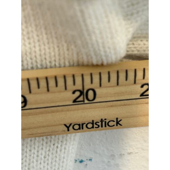 Andree' by unit white with gold glitter striped sweater Size Medium Boho - Picture 4 of 5